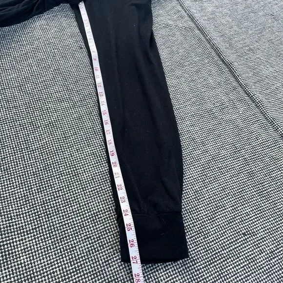 Black short sleeve elastic waist jogger bottom one piece pull-on jumpsuit - Picture 10 of 10